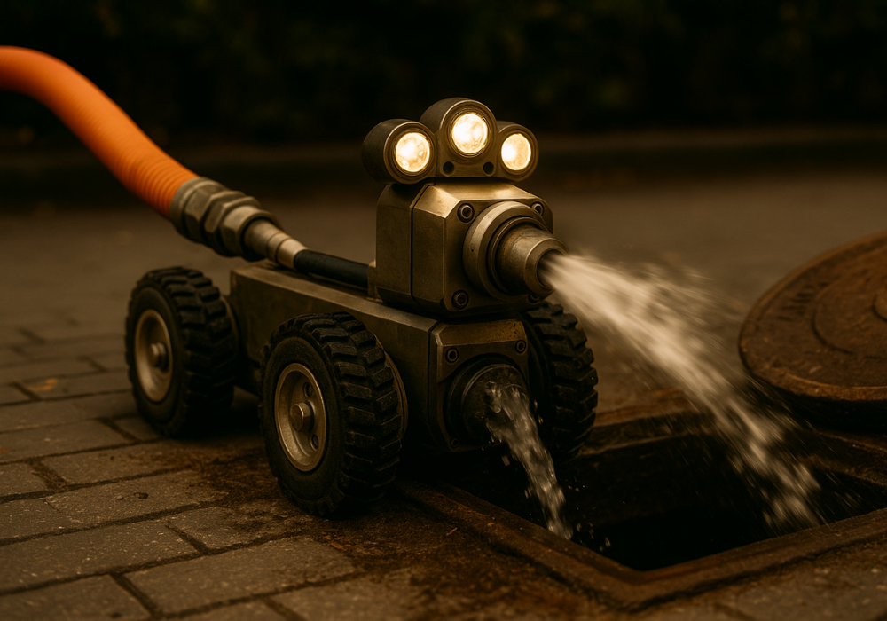 limpieza de arquetas con robot hidráulico